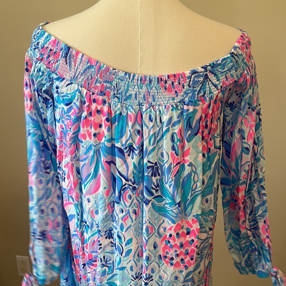 Lilly Pulitzer Zanzibar Blue Party Princess Mary Ellen Dress Small View 6